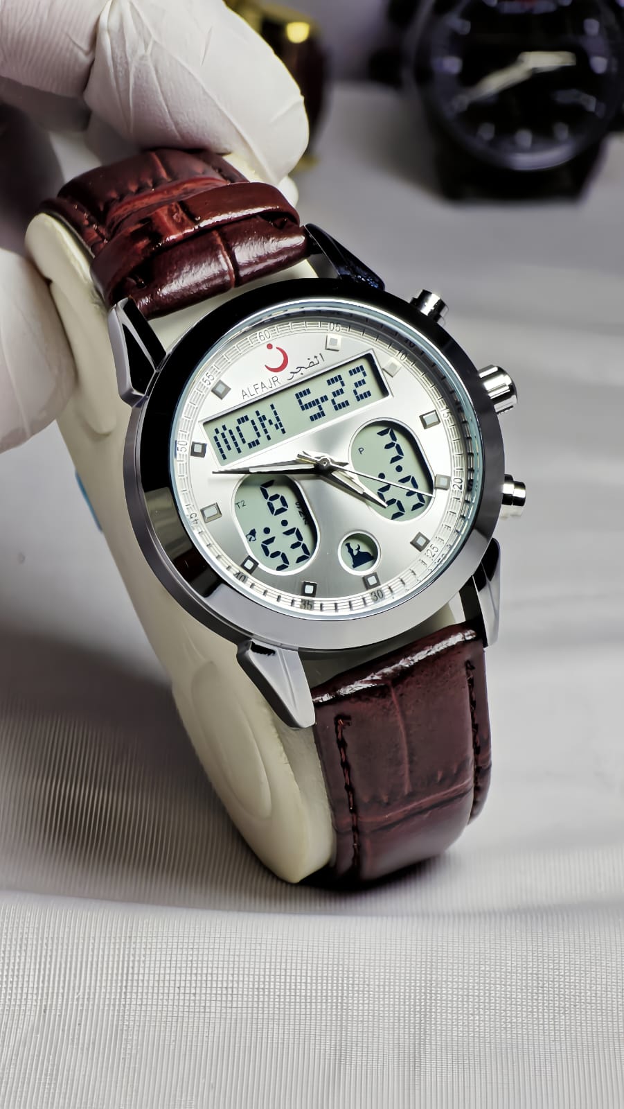 Al-Fajr Classic Dual Time Analog digital wrist watch
